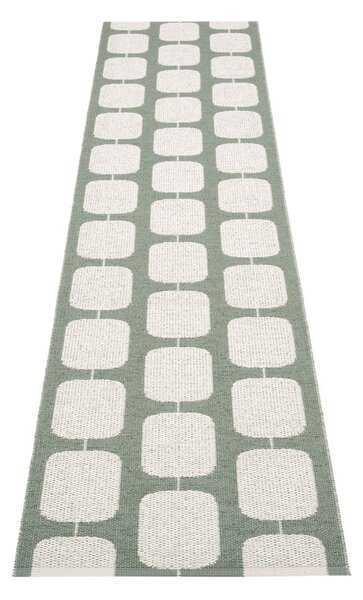 Zöld-krémszínű kültéri-beltéri futószőnyeg 70x300 cm Sten Army – Pappelina