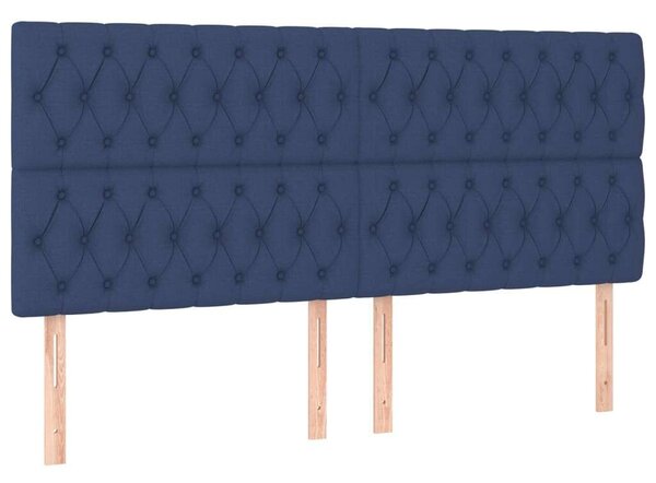 LED-es Fejtámla - Kék Szövet - 200x7x118/128cm