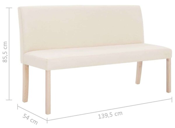 VidaXL Krémszínű Poliészter Pad - 139,5 cm