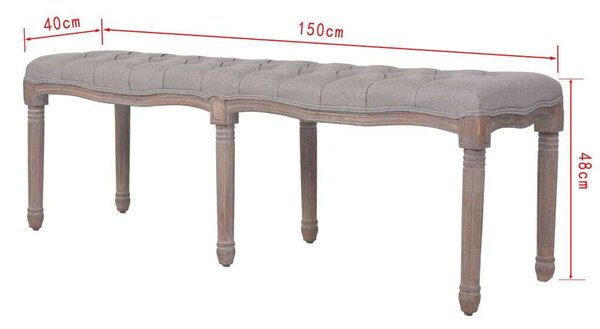 Elegáns Pad - Vászon - 150x40x48 cm