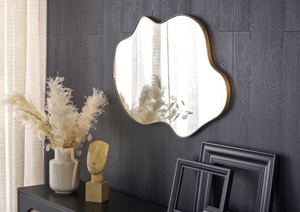 Fali tükör, 90 cm, arany - QUINTESSENCE