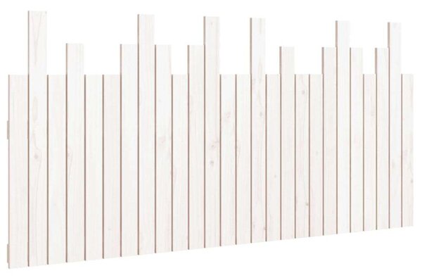 Fehér tömör fenyőfa fali fejtámla 166 x 3 x 80 cm