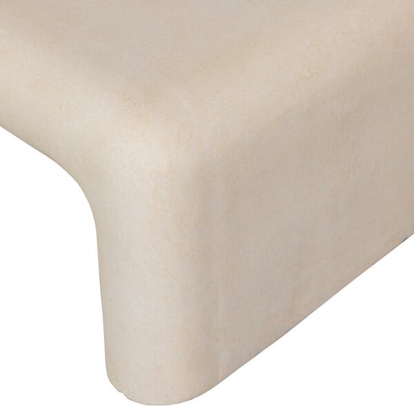 Krémszínű dohányzóasztal szett kő dekorral 2 db-os 42x92 cm Stani – WOOOD