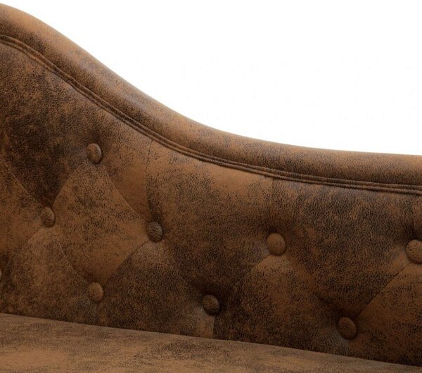 Elegáns Barna Művelúr Fotelágy - 162x56x77 cm