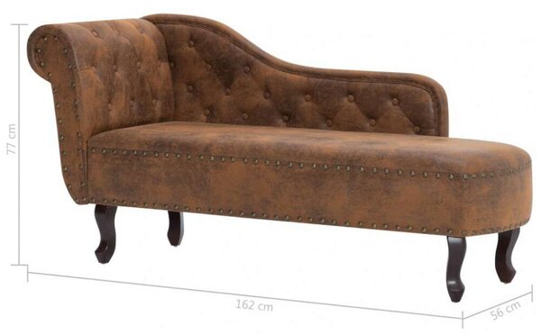 Elegáns Barna Művelúr Fotelágy - 162x56x77 cm