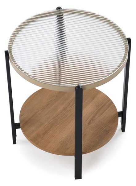 Lerakóasztal, 53 cm, natúr / fekete - CAMELIA