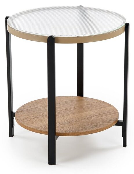 Lerakóasztal, 53 cm, natúr / fekete - CAMELIA