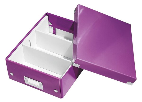 Office lila rendszerező doboz, hossz 28 cm Click&Store - Leitz