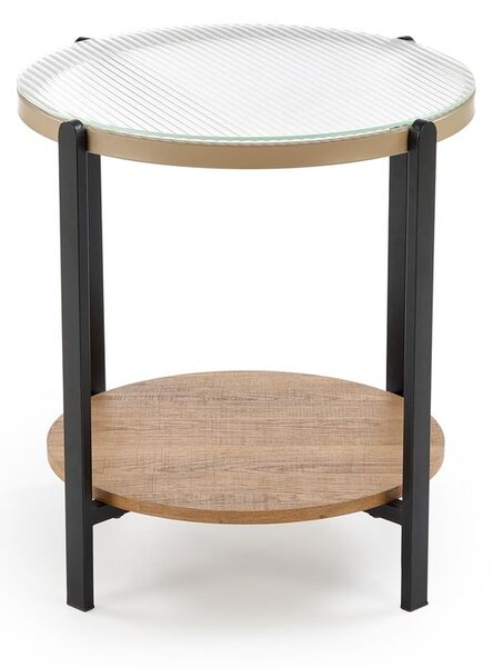 Lerakóasztal, 53 cm, natúr / fekete - CAMELIA