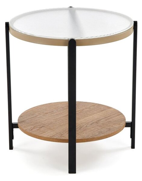 Lerakóasztal, 53 cm, natúr / fekete - CAMELIA