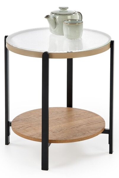Lerakóasztal, 53 cm, natúr / fekete - CAMELIA