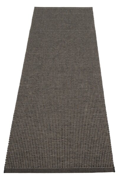 Antracitszürke kültéri-beltéri futószőnyeg 70x240 cm Emm Black Linen – Pappelina