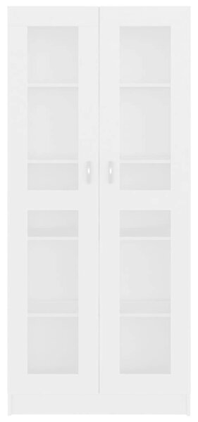 Modern Fehér Vitrinszekrény - 82,5x30,5x185,5 cm