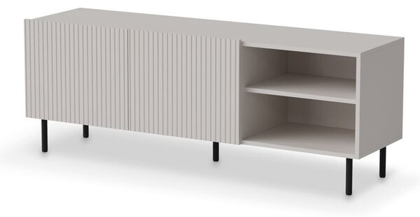TV-szekrény, 150 cm, kasmír / fekete - PAUXOS