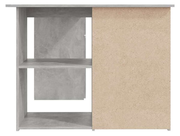 Sarokíróasztal - Beton Szürke - 145x100x76 cm