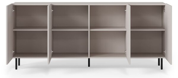 Komód, 200 cm, kasmír / fekete - PAUXOS