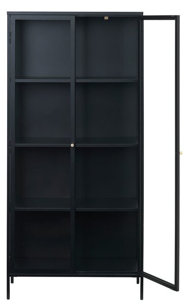 Fekete fém tálalószekrény 90x190 cm Carmel – Unique Furniture