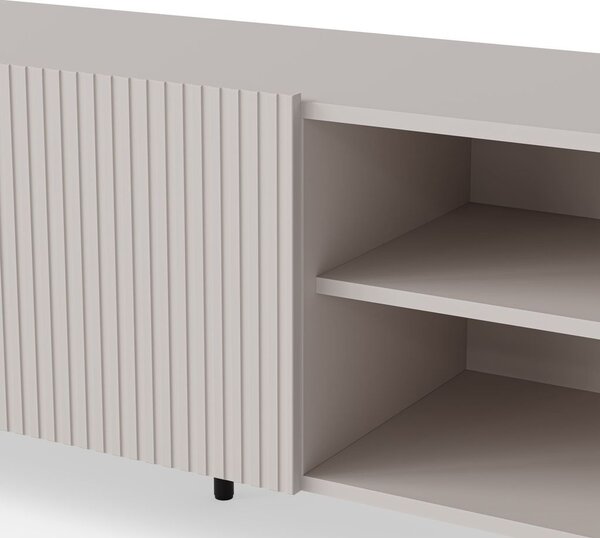 TV-szekrény, 150 cm, kasmír / fekete - PAUXOS