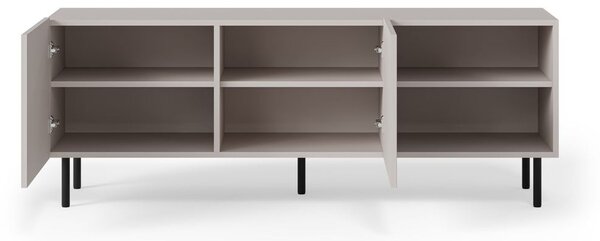 TV-szekrény, 150 cm, kasmír / fekete - PAUXOS