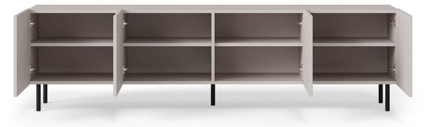 TV-szekrény, 200 cm, kasmír / fekete - PAUXOS