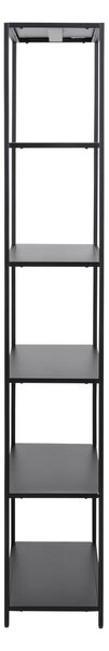 Fekete fém könyvespolc 70x185 cm Newcastle – Actona