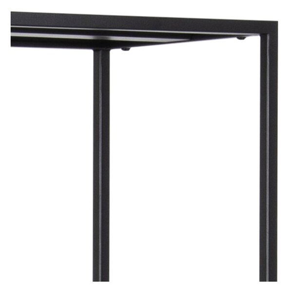 Fekete fém könyvespolc 70x185 cm Newcastle – Actona