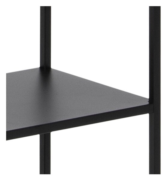 Fekete fém könyvespolc 70x185 cm Newcastle – Actona