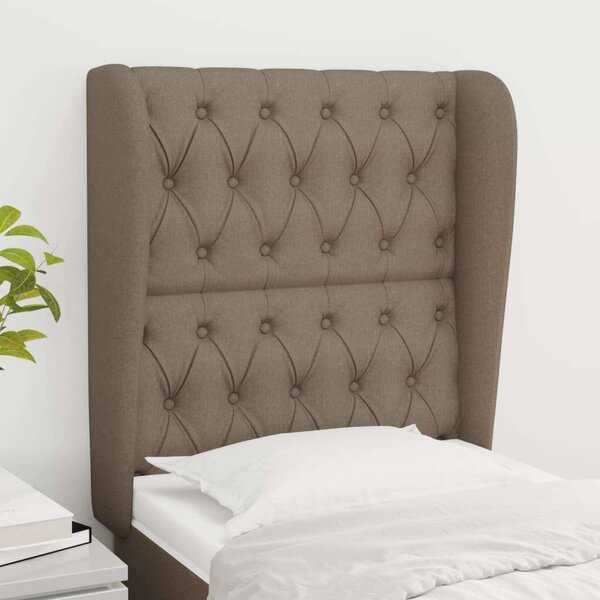 Elegáns Szövet Ágyfejtámla Szárnyakkal - Tópszín - 83x23x118/128cm