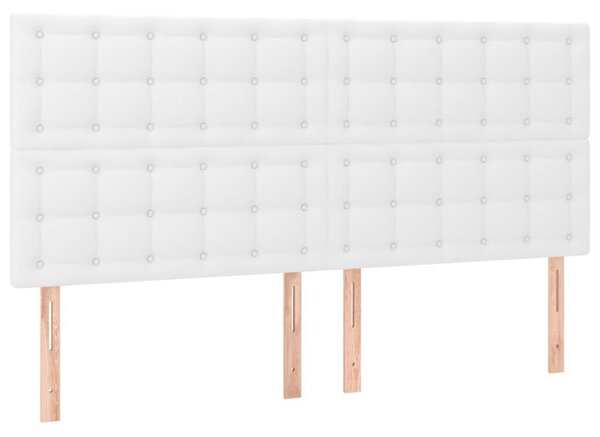 4 db fehér műbőr fejtámla 100x5x78/88 cm