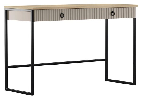 Konzolasztal 118 cm, szürkésbarna, tölgy - CHÂTELET
