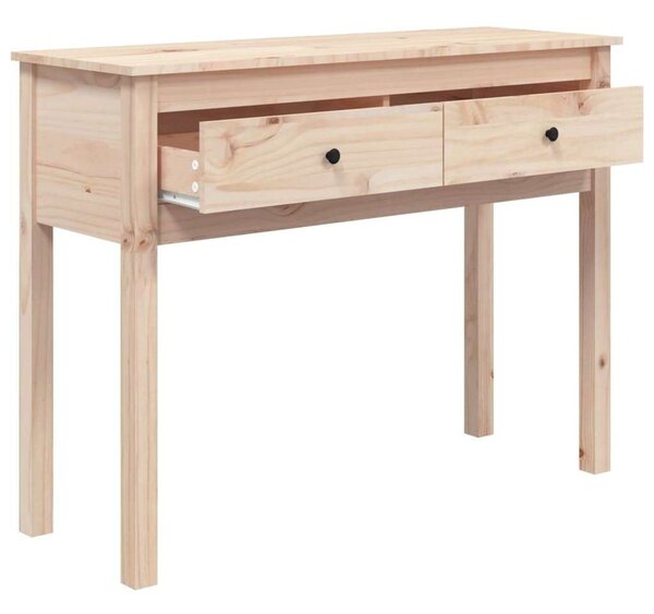 Fenyőfa Tálalóasztal - 2 Fiókkal - 100x35x75 cm