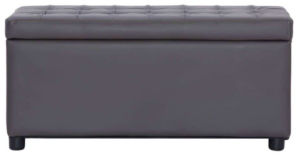 Praktikus Műbőr Tárolós Zsámoly - Szürke - 87,5 cm