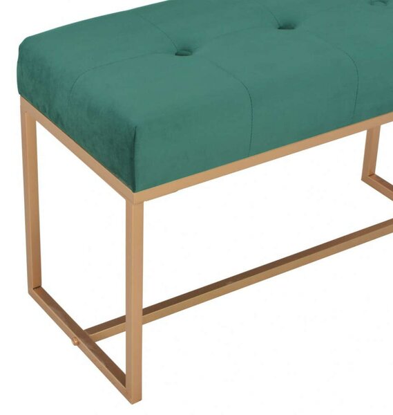 Elegáns Zöld Bársony Pad - 80 cm