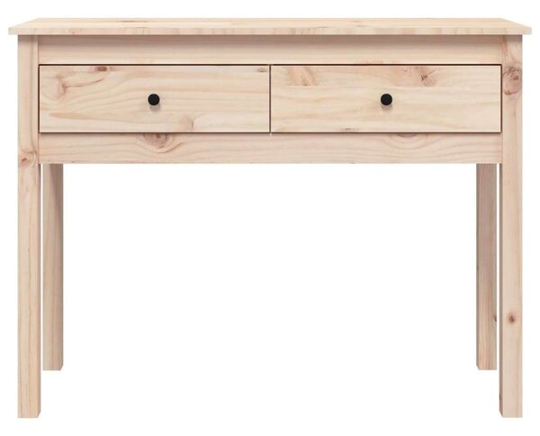 Fenyőfa Tálalóasztal - 2 Fiókkal - 100x35x75 cm