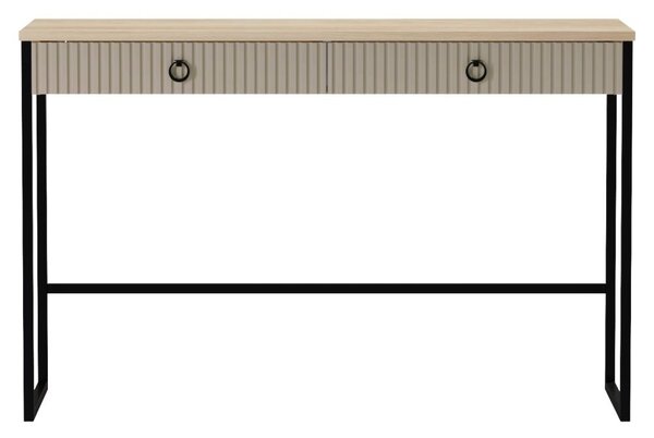 Konzolasztal 118 cm, szürkésbarna, tölgy - CHÂTELET