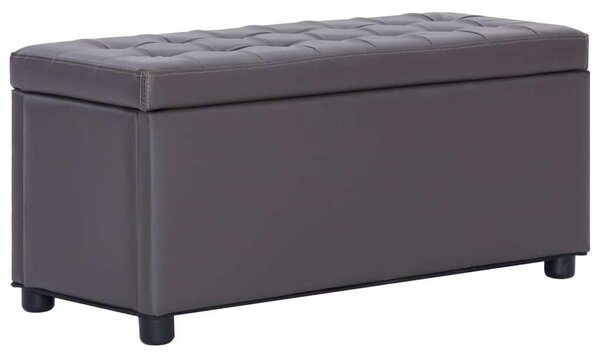 Praktikus Műbőr Tárolós Zsámoly - Szürke - 87,5 cm