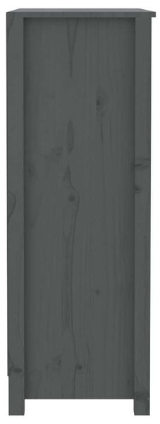 Fenyőfa Könyvespolc - Szürke - 80x35x97 cm