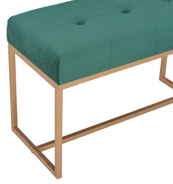Elegáns Zöld Bársony Pad - 80 cm