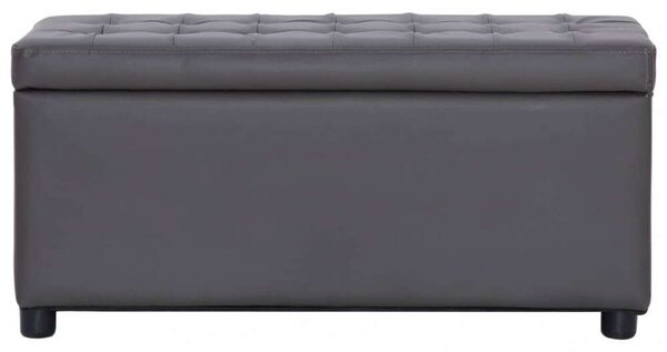 Praktikus Műbőr Tárolós Zsámoly - Szürke - 87,5 cm