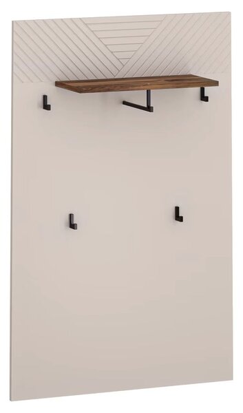 Előszoba panel 4 akasztóval, és polccal 80 cm , kasmír/tölgy - ÉCLAIRIE