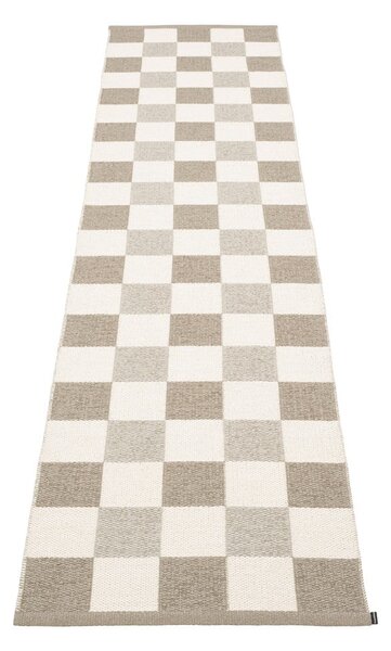 Bézs-krémszínű kültéri-beltéri futószőnyeg 70x300 cm Pix Dark Linen – Pappelina
