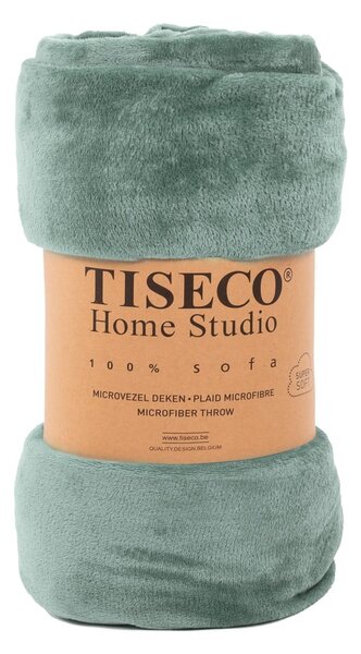 Zöld mikroplüss takaró, 130 x 170 cm - Tiseco Home Studio