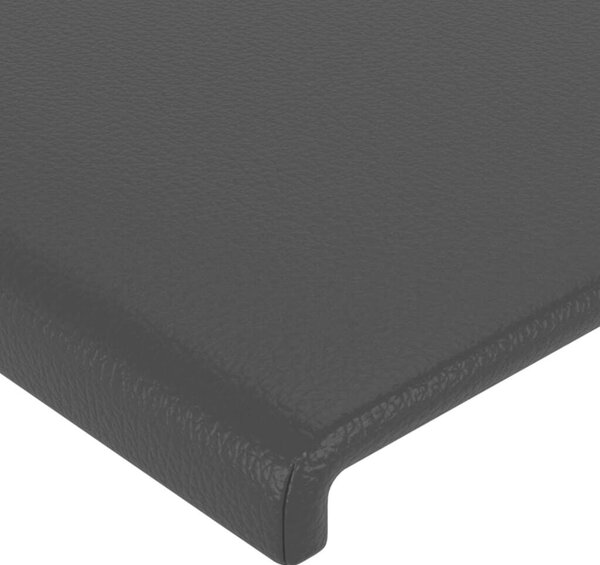 Fekete műbőr led-es fejtámla 163x16x118/128 cm