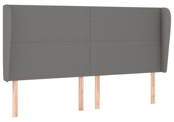 Homemania Szárnyas Fejtámla - Sötétszürke Szövet - 203x23x118/128 cm
