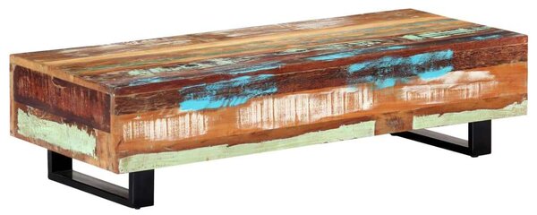 Rusztikus Újrahasznosított Fa Dohányzóasztal - 120x50x30 cm