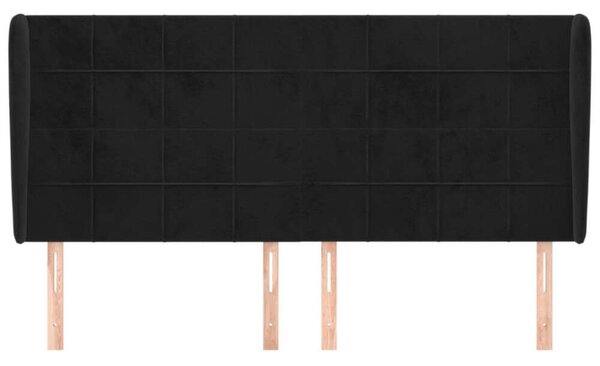 Bársony Fejtámla Szárnyakkal - 203x23x118/128 cm