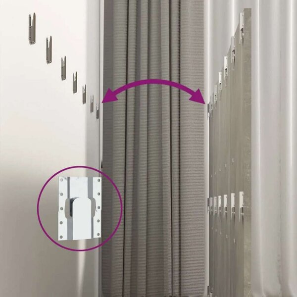 Modern Ágyfejtámla Éjjeliszekrényekkel - Beton Szürke - 240cm