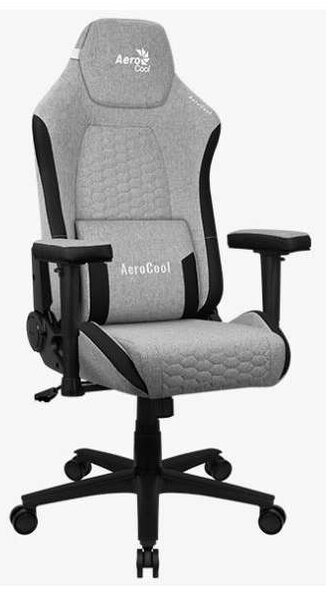 Aerocool CROWN AeroWeave Gamer szék - Világosszürke
