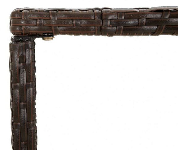 Polyrattan Bárasztal - Üveglapos - 180x70x110 cm