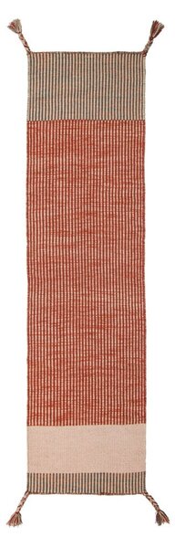 Anu narancssárga gyapjú futószőnyeg, 60 x 200 cm - Flair Rugs